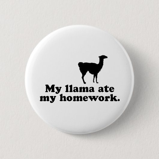 Funny Llama Button (Vorderseite)