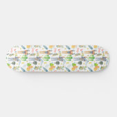 Funny Llama Cactus Retro Vibe Liebe Skateboard (Horizontal)