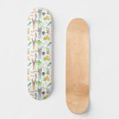 Funny Llama Cactus Retro Vibe Liebe Skateboard (Vorderseite)