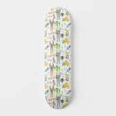 Funny Llama Cactus Retro Vibe Liebe Skateboard (Vorderseite)