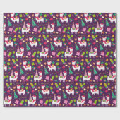 Funny Llama Christmas Geschenkpapier (Flach)