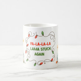Funny Llama Christmas Lights Mug Kaffeetasse