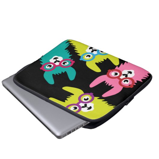 Funny Llama Colorful Camelid Laptopschutzhülle (Vorne Knopf)