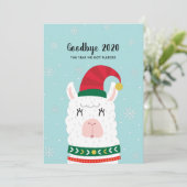 Funny Llama Covid Weihnachten Neue Jahre Custom Fo (Stehend Vorderseite)