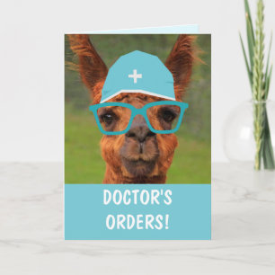 Funny Llama Doctor's Orders werden gut Karte