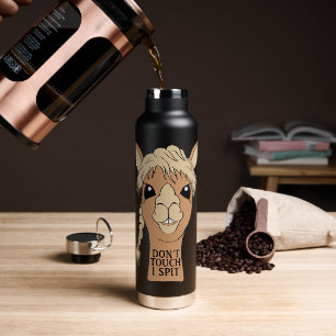 Funny Llama Don't Touch I Spit Trinkflasche