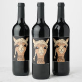 Funny Llama Don't Touch I Spit Weinetikett (Flaschen)