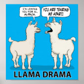 Funny Llama Drama Poster (Vorne)
