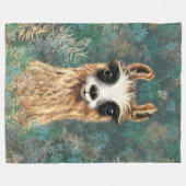 Funny Llama Fleece Blanket (Vorderseite (Horizontal))