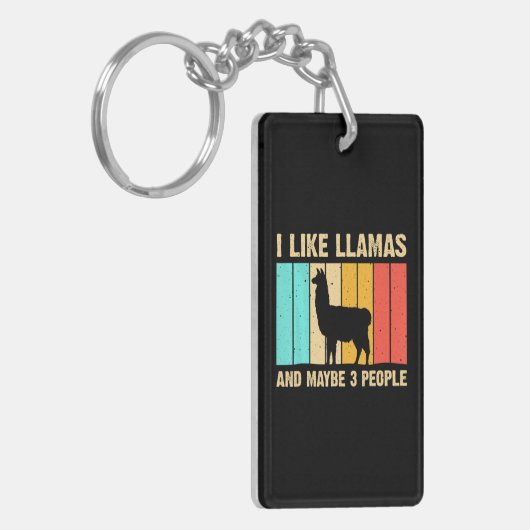 Funny Llama für Alpaca Lover Landwirtschaft Schlüsselanhänger (Vorderseite links)