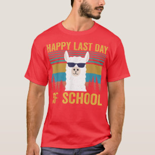 Funny Llama Happy Letzten Tag der Lehrerin Stude T-Shirt