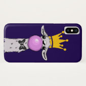 Funny Llama Illustration bläst eine rosa Blase Case-Mate iPhone Hülle (Rückseite (Horizontal))