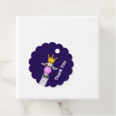 Funny Llama Illustration bläst eine rosa Blase Geschenkanhänger (Beispiel)