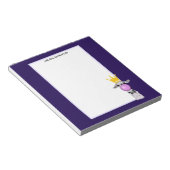 Funny Llama Illustration bläst eine rosa Blase Notizblock (angewinkelt)