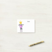 Funny Llama Illustration bläst eine rosa Blase Post-it Klebezettel (Auf Schreibtisch)