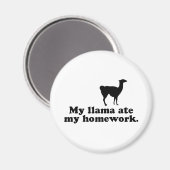 Funny Llama Magnet (Vorderseite/Rückseite)