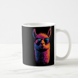 Funny Llama mit den Sungles farbenfroh ohne Drama Kaffeetasse