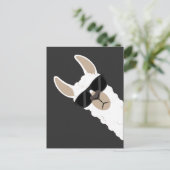 Funny Llama mit Sonnenbrille coole Alpaka Postkarte (Stehend Vorderseite)
