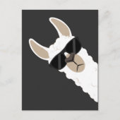 Funny Llama mit Sonnenbrille coole Alpaka Postkarte (Vorderseite)