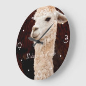 Funny Llama personalisiert Große Wanduhr (Winkel)