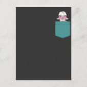 Funny Llama Pocket Design Niedlich Alpaca Spaß Postkarte (Vorderseite)