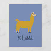 Funny Llama Pun Postcard Postkarte (Vorderseite)