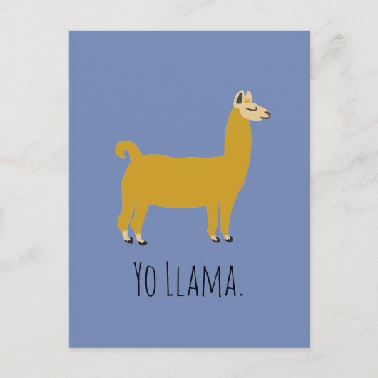 Funny Llama Pun Postcard Postkarte (Vorderseite)