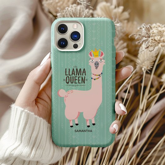 Funny Llama Queen Illustration Case-Mate iPhone Hülle