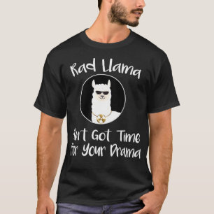 Funny Llama Radiology Tech T No Drama Llama T-Shirt