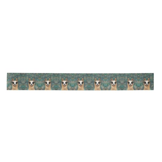Funny Llama Ribbon Satinband (Vorderseite)