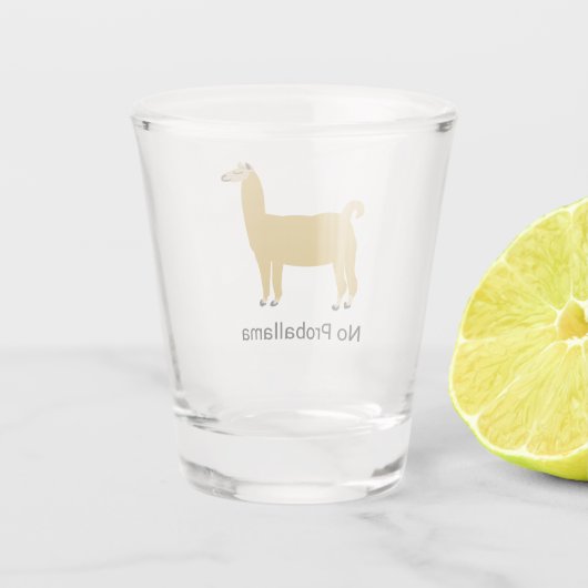 Funny Llama Schnapsglas (Rückseite)