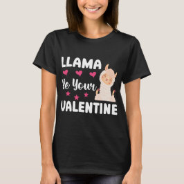 Funny Llama sei dein Valentine Niedlich Llama Vale T-Shirt