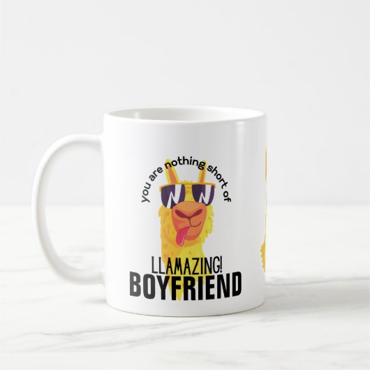 FUNNY LLAMA Sie sind Phantastisch BOYFRIEND GRANDP Kaffeetasse (Links)