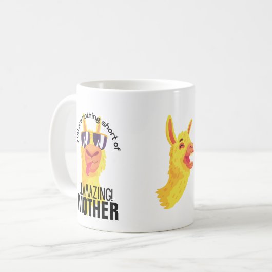 FUNNY LLAMA Sie sind Phantastisch MUTTER GRANDMA N Kaffeetasse (Vorderseite Links)