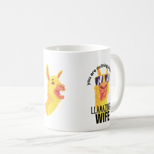 FUNNY LLAMA Sie sind Phantastische EHEFRAU MUTTER Kaffeetasse (VorderseiteRechts)