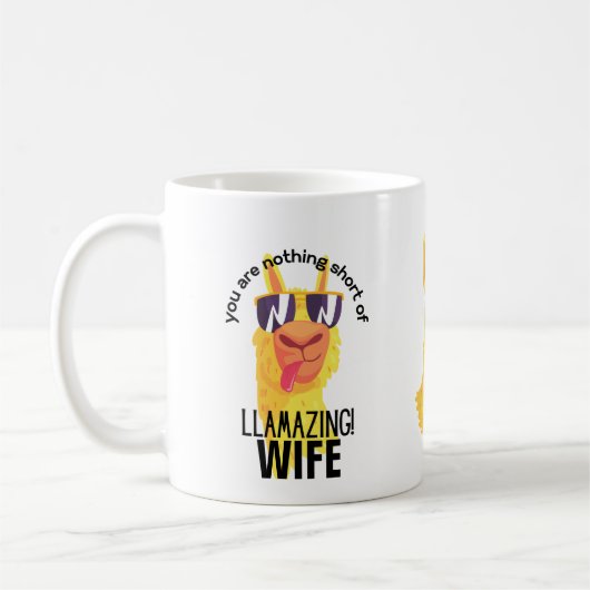 FUNNY LLAMA Sie sind Phantastische EHEFRAU MUTTER  Kaffeetasse (Links)