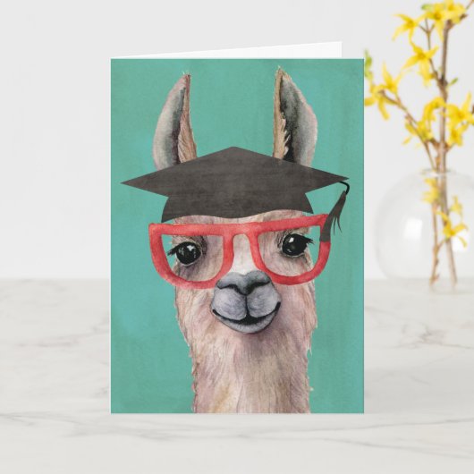 Funny Llama Spaß 8. Klasse Abschluss Karte (Gelbe Blume)