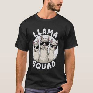 Funny Llama Squad Sonnenbrille Alpaca Design Spaß T-Shirt