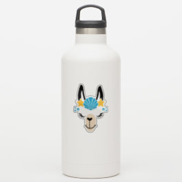 Funny Llama Summer Beach Sticker