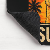 Funny Llama Sup Meme Sunset Beach Coole Animal Men Mousepad (Ecke)