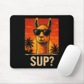 Funny Llama Sup Meme Sunset Beach Coole Animal Men Mousepad (Mit Mouse)