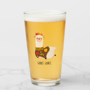 Funny Llama Türkei Erntedank Glas