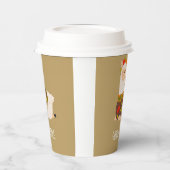 Funny Llama Türkei Erntedank Pappbecher (Links)