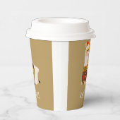 Funny Llama Türkei Erntedank Pappbecher (Rechts)