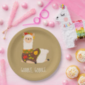 Funny Llama Türkei Erntedank Pappteller (Party)