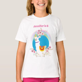 Funny Llama Unicorn Alpaca Kawaii Niedlicher Name T-Shirt