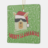 Funny Llama Weihnachtsschmuck - Merry Llamamas (Links)