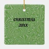 Funny Llama Weihnachtsschmuck - Merry Llamamas (Rückseite)