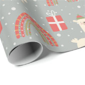 Funny Llama Weihnachtswrapping Papier Geschenkpapier (Rolleneckpunkt)