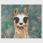 Funny Llama Wrapping Paper Geschenkpapier (Flach)